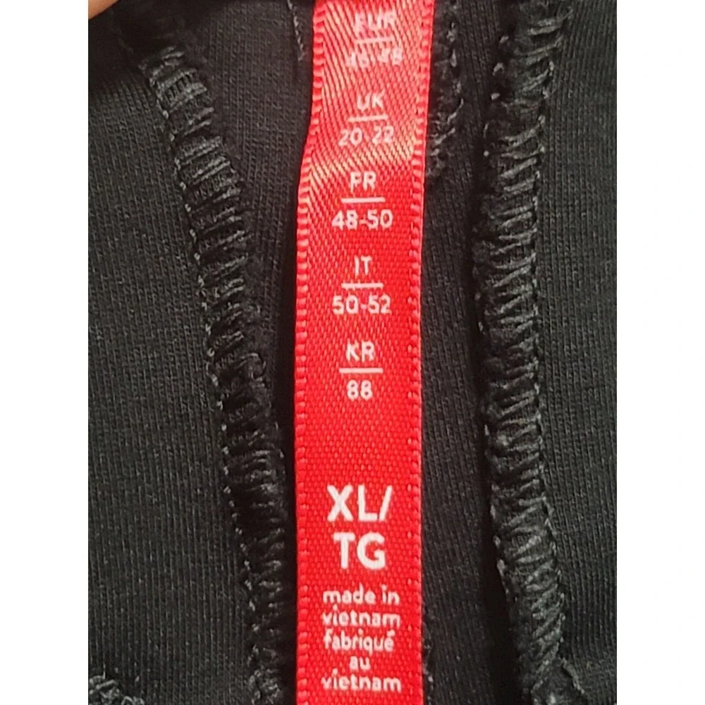 SPANX Black Ankle-Length Stretch Pants‎ With Elastic Waist Size XL/TG